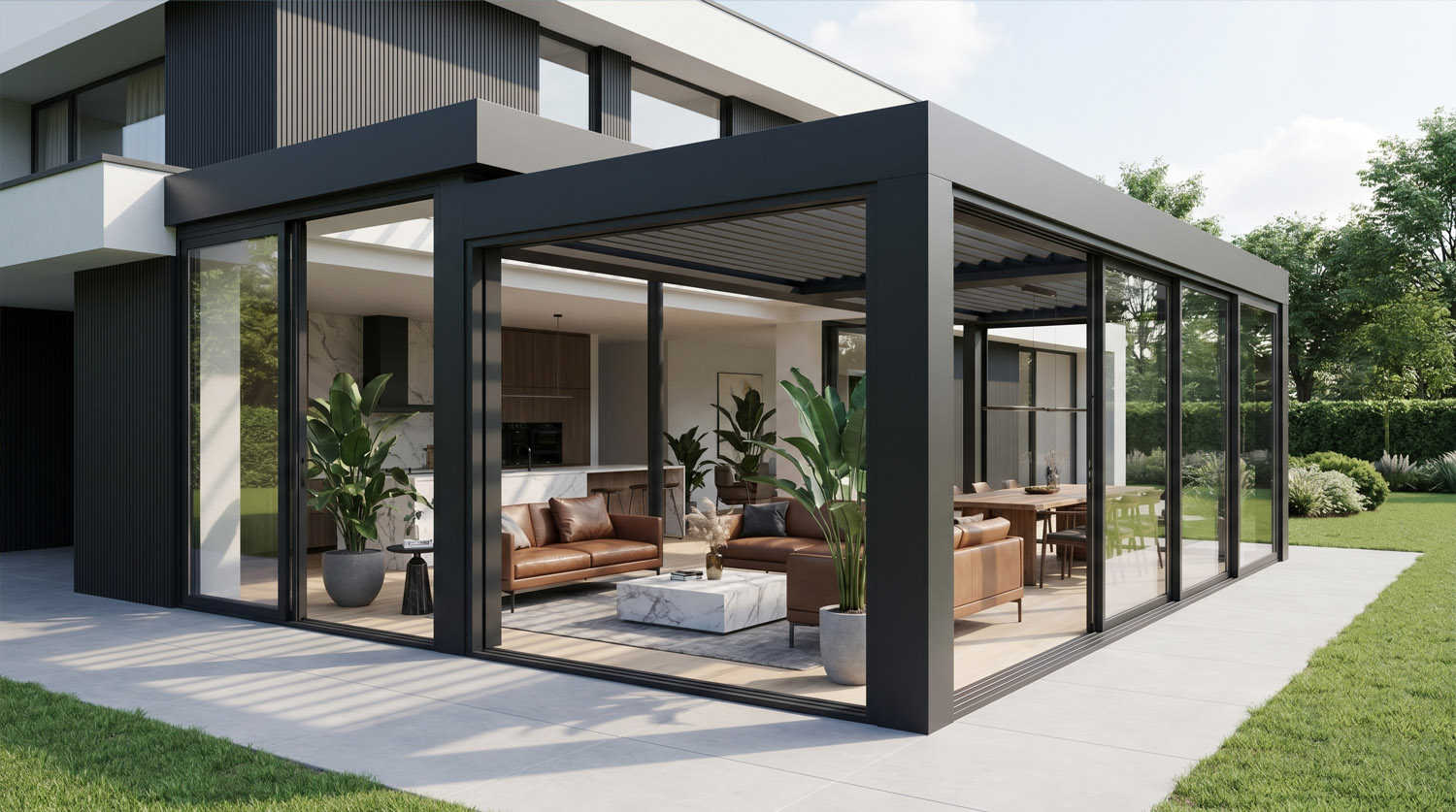 Glass veranda
